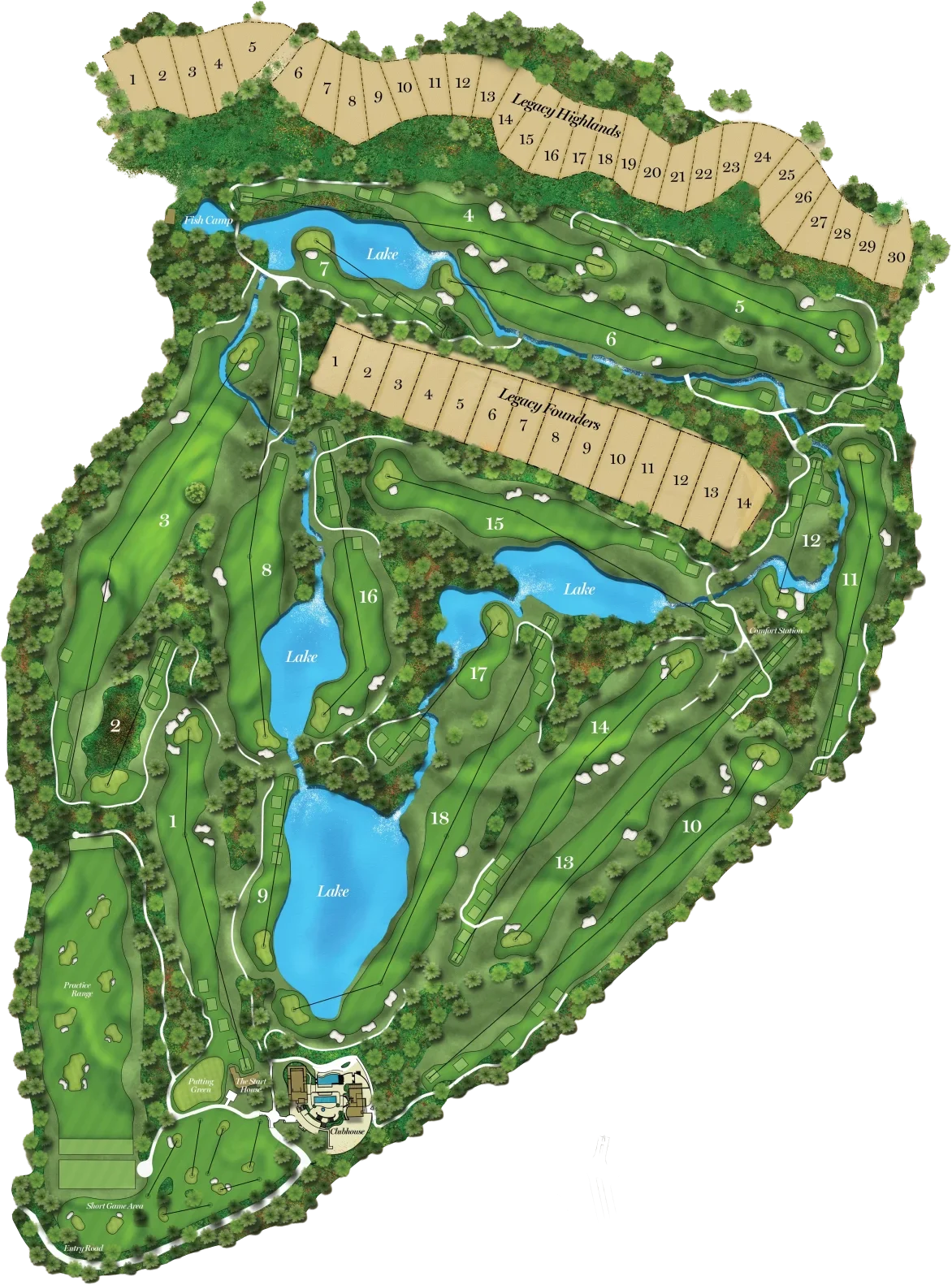 Legacy Club - External Marketing - Broker Showcase Legacy Golf Club course map